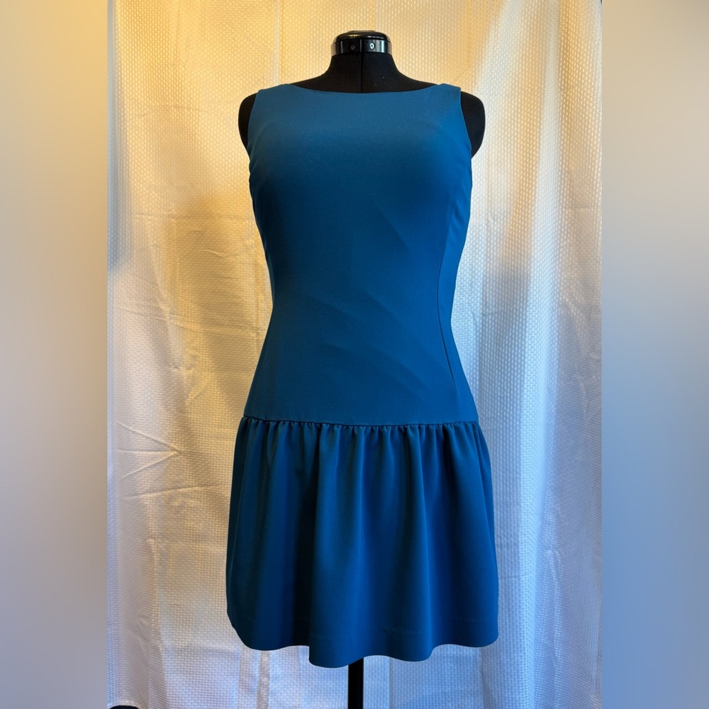Banana Republic Teal Sleeveless Midi Dress. Size 8